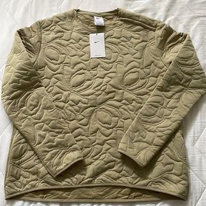 Nike Dri-Fit Women's Long-Sleeve Golf Mid Layer / Green Embroidered Crewneck